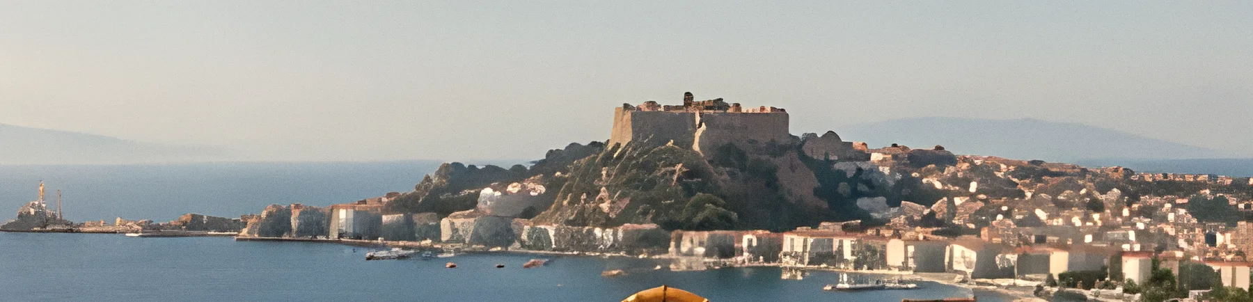 Il Castello di Milazzo sul promontorio, il porto e il mare