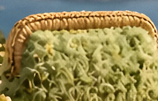 Texture effetto piuma verde salvia della clutch Eolia